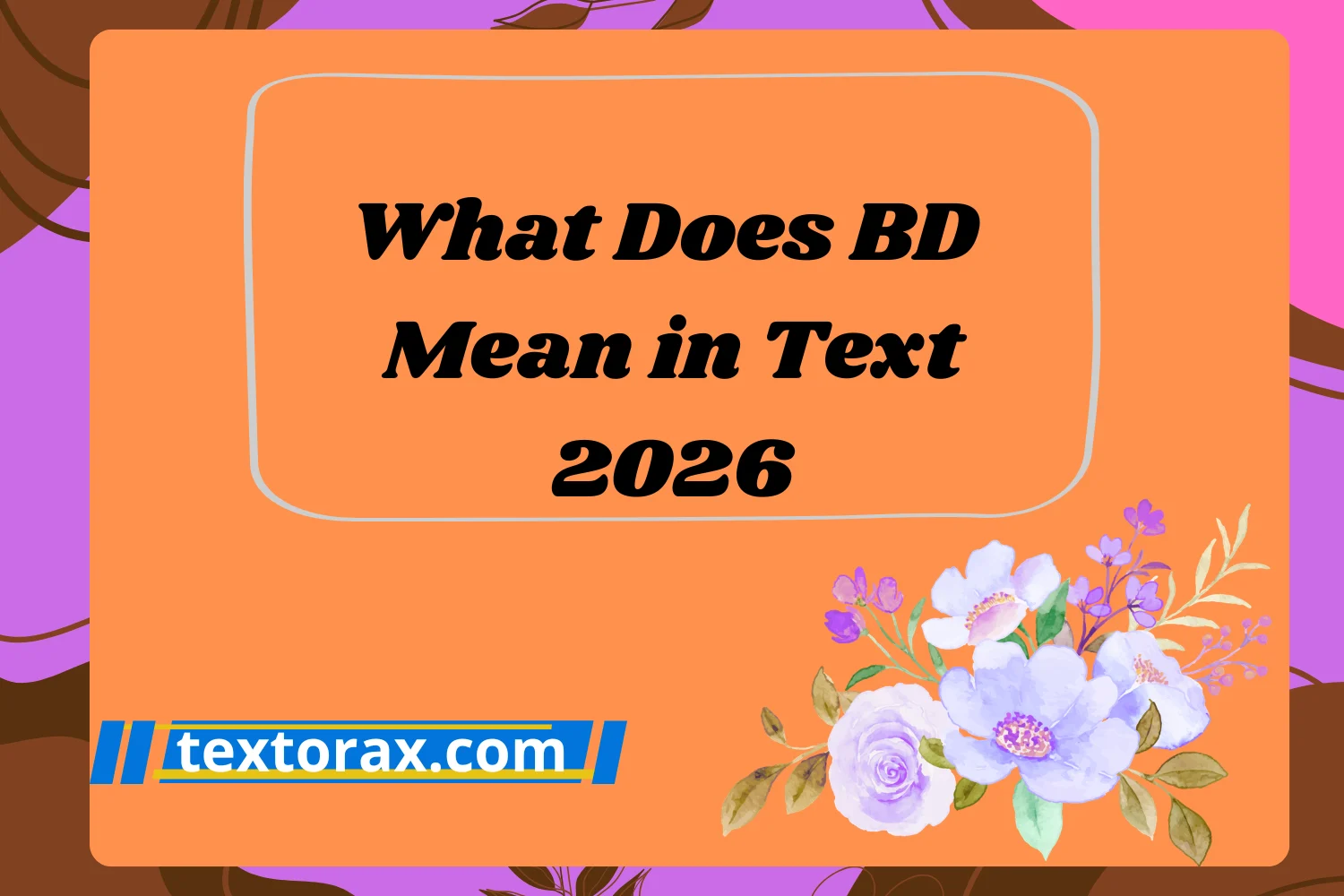 What Does BD Mean in Text